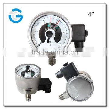 High quality stalinless steel explosion proof pressure gauge with electric contact