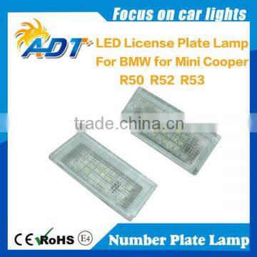 New design Emark E4 12V Mini Cooper led license plate for Mini Cooper R50, R52, R53