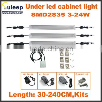 Warm white led cabinet light with on/off switch,SMD2835,aluminum profile,300MM,4W