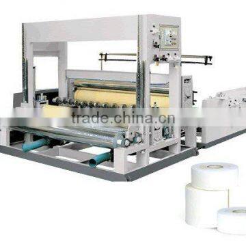 Pneumatic vertical bobbin paper slitting and rewinding machine