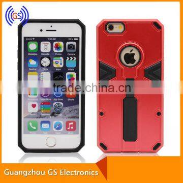 2015 Wholesale TPU+PC Hybrid Back Cover Kickstand Hybrid Case For Iphone 6S 6G 6 Plus