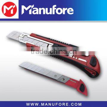 18mm knife with snap-off blade, plastic utility knife with auto lock system