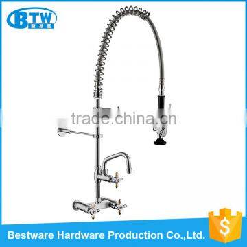 Factory OEM&ODM Commercial Pre-rinse 304 Stainless Steel Hot Cold Water Mixer Kitchen Faucet photo-3