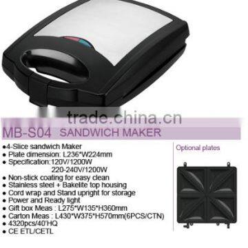 SANDWICH MAKER(WAFFLE, SANDWICH, GRILL NON-STICK PLATES