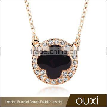 2015 OUXI unique cheap gemstone jewelry necklace made the AAA Zircon 11395-2