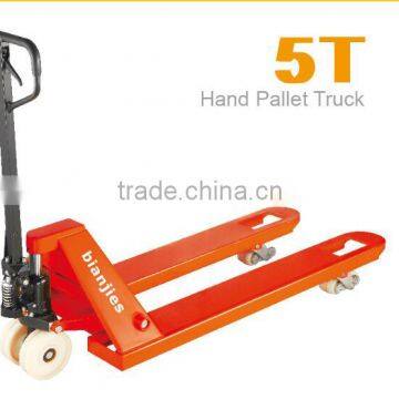 Manuel fork lift supplier in China 5000kg hand pallet truck BJS Df 5.0 T