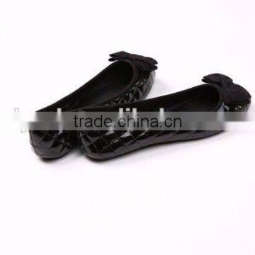 2016 Shoes Made in China Ladies PU Quilted Soft Ballerina With Sweet Bow photo-6