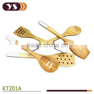 5 pcs paint coating acacia wooden kitchen tools set