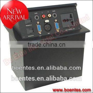 Tabletop Hydraulic Pop Up Power Socket With Bottom Connection for Office AV Solutions photo-4