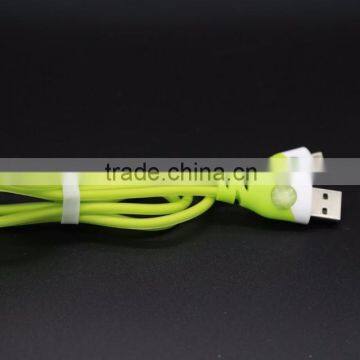 Wholesale price for Samsung micro usb charging cable usb charger with led light, candy colors