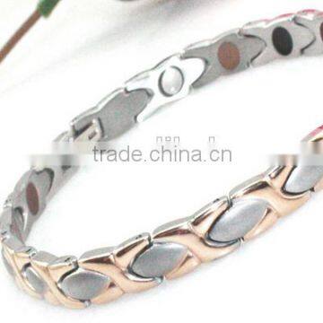 fashion magnetic stainless steel energy bracelet for man