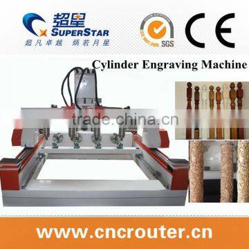 Chinese 3d 4 axis CNC Router Engraving milling machine