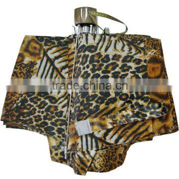 High Quality Mix 12 Designs 22inch 10k 3 Fold Satin Leopard Print Umbrella photo-4