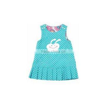 girls jumper dress aqua dots pink floral corduroy factory wholesale girls skirts