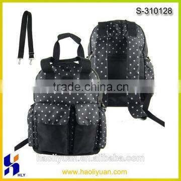 Wholesale Factory Price Polka dot ripstop promotional backpack diaper bag