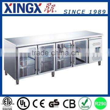 Refrigerated counters GN1/1 glass door with ventilated refrigeration_GX-GN4100TNG