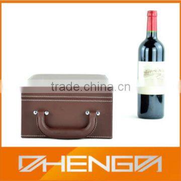 Best Sell Factory Custom Made Light Blue Leather Red Wine Box (ZDS-F370)