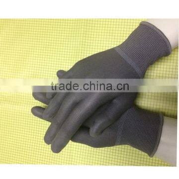 Black PU palm Coating Antistatic Gloves