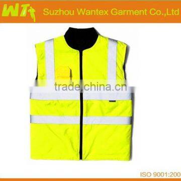 fluorecent safety vest Hi Vis Reflective Reversible Bodywarm