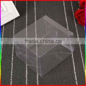 Customzied clear PVC plastic square fold box packaging