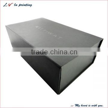 custom collapsible exquisite black matte shoe box