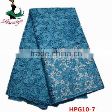 Haniye 2016/HPG10 Wholesale African High Quality Guipure Water Soluble Lace Fabric,Beaterful Flower Stones Lace Fabric photo-6