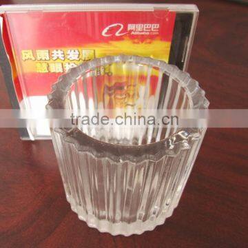 clear glass candle cup for wholesales