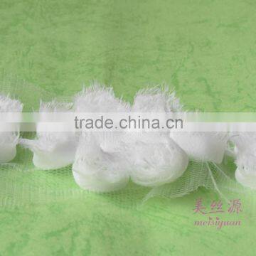 Embroidery Designs Organza Chiffon Flower Lace trimming