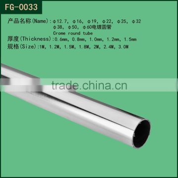 Metal long hollow pipe display chrome round tube