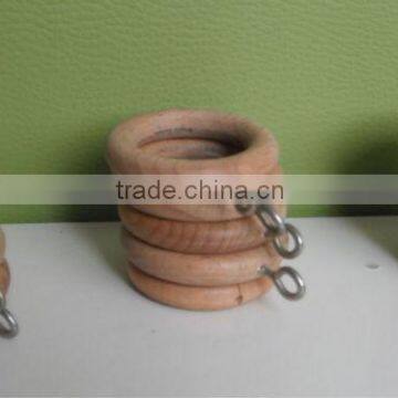 27mm Light Wood Color Wooden Curtain Hoops