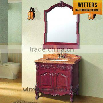 Discount Bathroom Vanity From Cheap Solid Wood Furniture in Silver Oak Wood WTS163 photo-4