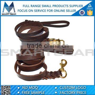 Dog Leash Leather Collar Snap Hook