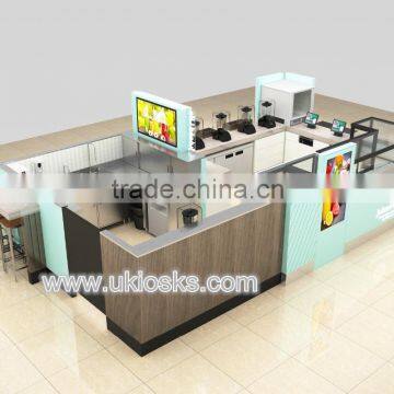 Indoor Juice Shop Interior Design, Juice Shop Furniture, Mall Juice Kiosk Hot Sale in USA