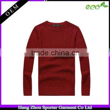 16FZCAS26 Cable Knitted Cotton Cashmere Sweater Men