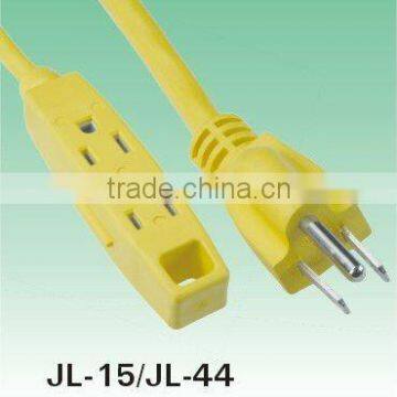 UL approved 3-way plug /socket outdoor extension socket/electrical plugs and sockets JL-15/JL-44