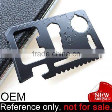 Portable camping accessory stainless steel swiss card pocket multi tool