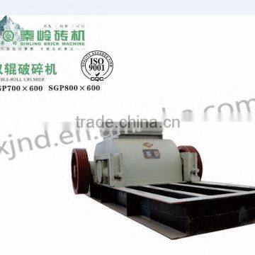 High efficiency double roll crusher with large capacity in brick making machine line