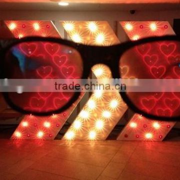 high quality fireworks glasses with heart lens