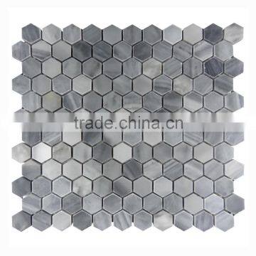 Good price flower shape white and gray marble mosaic with good price