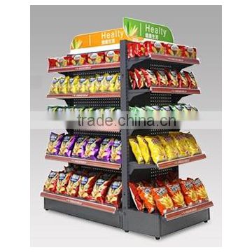 supermarket display shelves for snack