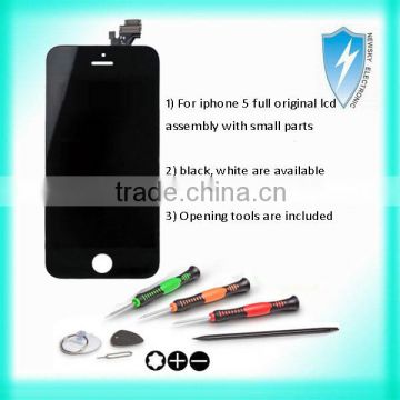 Wholesale full original lcd digitizer with small parts for iphone 5