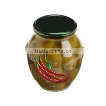 High Quality 100% Tunisian Table Olives,Green Olives With Green Peppers & Cayenne Peppers,Table Olives 370 ml Glass Jar photo-2