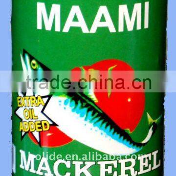 canned mackerel fish product