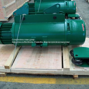 customized monorail electric wire rope rail mounted overhead crane hoist