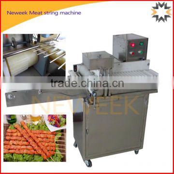 Neweek new automatic rapid wear chicken skewer meat string machine