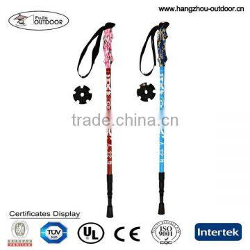 Fashionable Camo Handles Carbon Fiber Retractable Walking Stick With Internal Lock For Safety