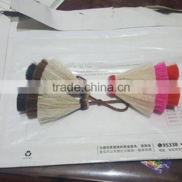 Wholesale Sunshine Color Fashion Horsehair Tassels Made by Hand Woven Horsehair Dip Dye Horse Hair Tassel photo-3