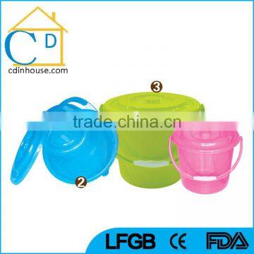 5/7/13L Plastic Bucket with Lid with Handle