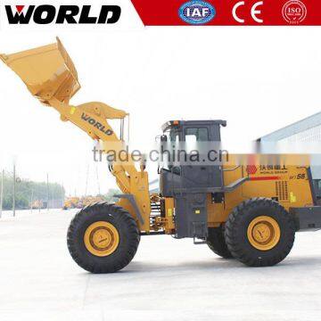 World Brand 5Ton china mini wheel loader with 3m3 Bucket capacity