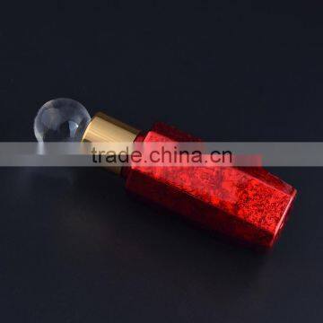 Unique Shaped 10ml UV Gel Colored Essential Oil Bottles Empty Glass Attar Bottles With Glass Stick Cap photo-5